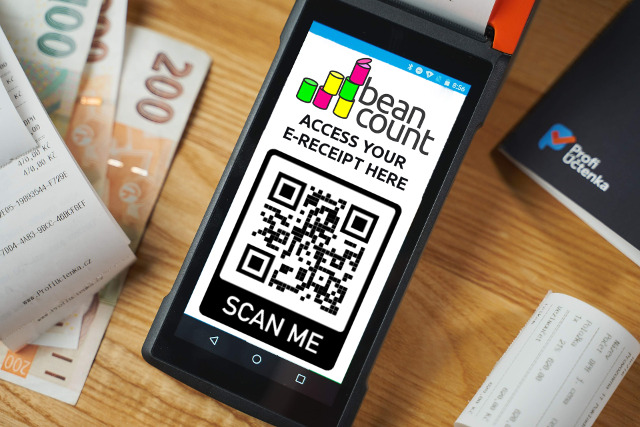 An e-receipt with a QR code or URL showing an alternative to sharing your e-mail address